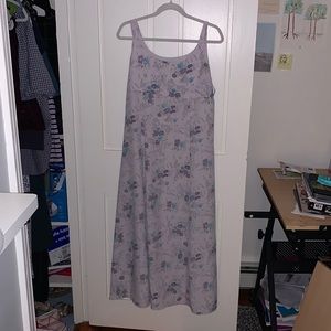 Express Light purple floral full length dress size 7